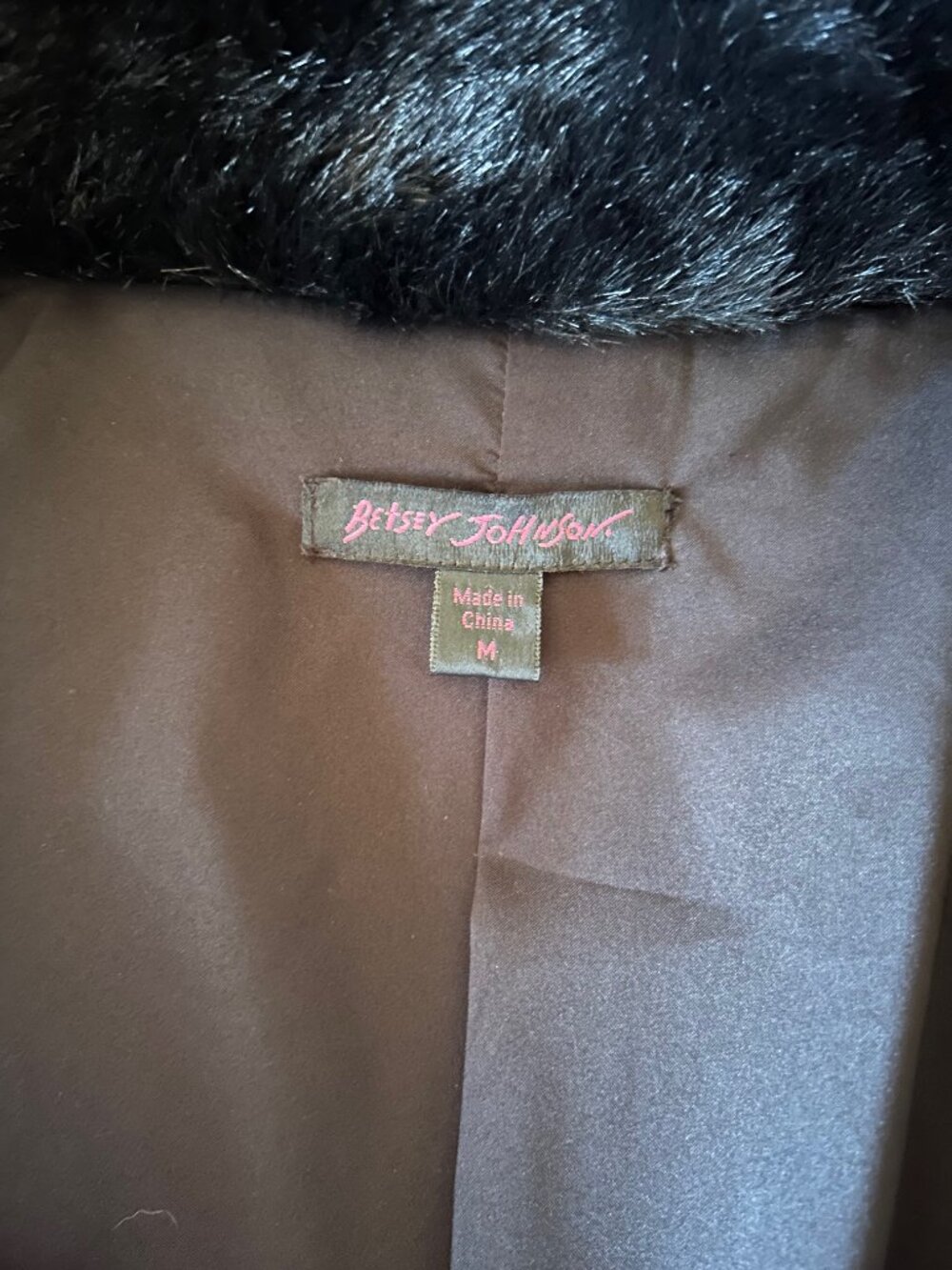 Vintage Betsey Johnson Rose Black Velvet Duster Coat - Picture 13 of 13